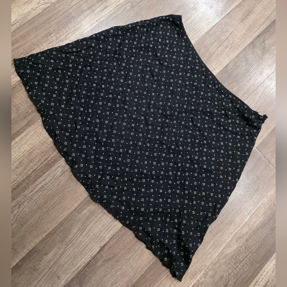 BP Nordstrom Nwot Black Abstract Print Mini Skirt M Preppy Tennis Prep Y2k 2000s - Picture 1 of 10